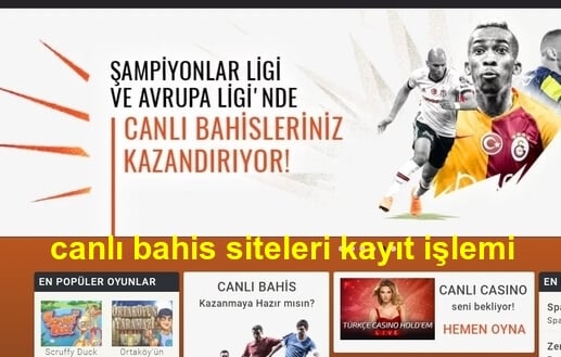 canlı bahis siteleri kayıt işlemi